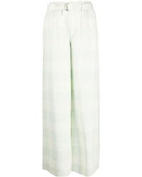 Rodebjer - Checked Belted Palazzo Trousers - Lyst