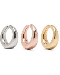 Panconesi - Curved Earrings Set Of Three - Lyst