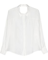 Tela - Cut-Out-Detail Silk Shirt - Lyst