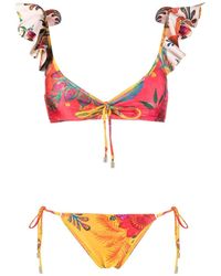 Zimmermann - Ginger Floral-print Bikini Set - Lyst