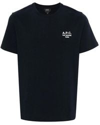 A.P.C. - Dark Cotton T-Shirt - Lyst