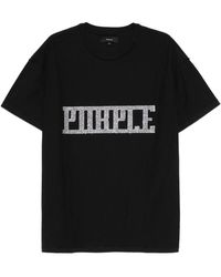 Purple Brand - Embellished T-Shirt - Lyst