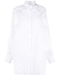Ermanno Scervino - Lace-Detailing Cotton Shirt - Lyst