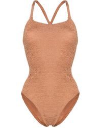 Hunza G - Bette Shirred Swimsuit - Lyst