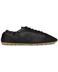 Saint Laurent - "Lewis" Leather Sneakers - Lyst