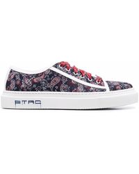 Etro Paisley-print Low-top Trainers - Blue