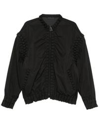 RAXXY - Ruffled-Embellishment Bomber Jacket - Lyst