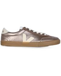 Veja - Volley Metallic Leather Sneakers - Lyst