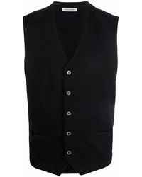 La Fileria - V-Neck Virgin Wool Gilet - Lyst