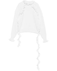 Blumarine - Ruffled Ribbed-Knit Sweater - Lyst