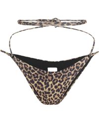MATINEÉ - Leopard-Print Crossover Bikini Briefs - Lyst
