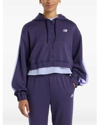 New Balance - Stripe Zip Jacket - Lyst
