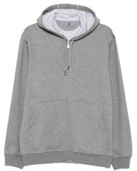 Brunello Cucinelli - Hooded Zip-Up Hoodie - Lyst