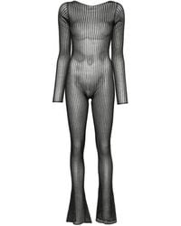Dondup - Ribbed-Knit Open-Back Jumpsuit - Lyst