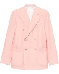 Caruso - Aida Double-Breasted Pocket Blazer - Lyst