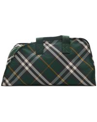 Burberry - Shield Large Checked Duffle Bag - Lyst