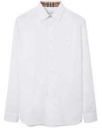Burberry - Logo Cotton Shirt - Lyst