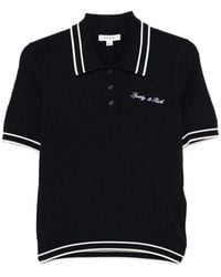 Sporty & Rich - Cable-Knit Short-Sleeve Polo Top - Lyst