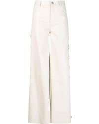 Chloé - Lace-Up Leather Trousers - Lyst