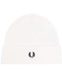 Fred Perry - Logo-embroidered Wool-blend Beanie - Lyst