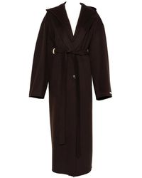 Sportmax - Hooded Belted Coat - Lyst
