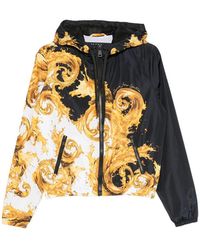Versace Jeans Couture - Baroque-Print Hooded Jacket - Lyst