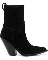 Sonora Boots - 100Mm Pointed-Toe Suede Boots - Lyst