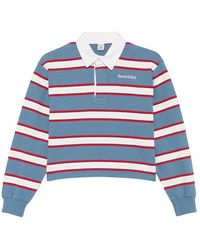 Sporty & Rich - Blondie Striped Long-Sleeve Polo Shirt - Lyst