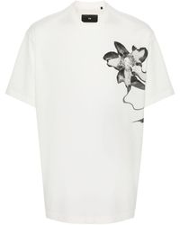 Y-3 - Cream And Cotton T-Shirt - Lyst