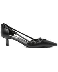 Prada - Bow-Detail Pointed-Toe Pumps - Lyst
