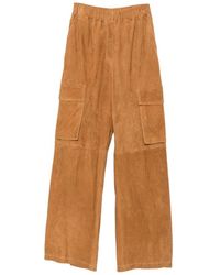 Cassell - Suede Cargo Trousers - Lyst