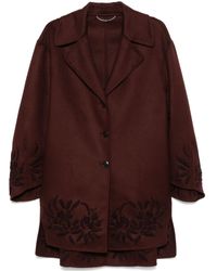 Ermanno Scervino - Embroidered Virgin Wool Coat - Lyst