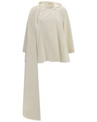 Alaïa - Boiled-Wool Scarf Coat - Lyst