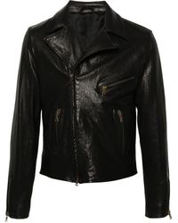 Eraldo - Leather Biker Jacket - Lyst