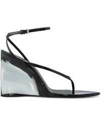 Alaïa - Toe Strap Wedge Sandals - Lyst