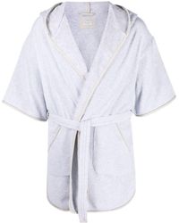 Brunello Cucinelli - Belted Hooded Dressing Gown - Lyst