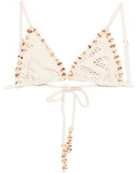 PATBO - Beaded Detail Triangle Cup Beachwear - Lyst