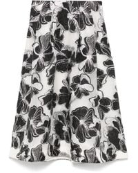 Stine Goya - Anemone-Jacquard Voluminous Midi Skirt - Lyst