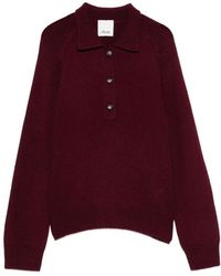 Allude - Button-Up Polo-Collar Sweater - Lyst
