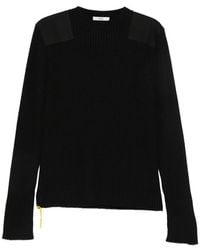 Fendi - Ribbed-Knit Shoulder-Patch Sweater - Lyst