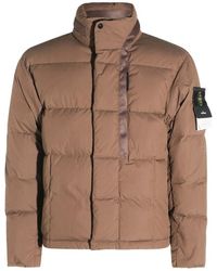 Stone Island - Logo-Patch Quilted Padded Jacket - Lyst