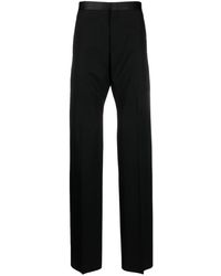 Givenchy - Satin-trim Straight-cut Tailored Trousers - Lyst