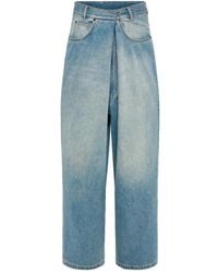 Maison Margiela - Wrap-Front Faded Jeans - Lyst