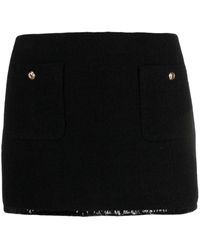 Miu Miu - Sequin-Trim Knitted Miniskirt - Lyst