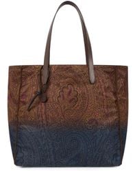 Etro - Unfold Me Nylon Tote Bag With Degradé Arnica Motif - Lyst