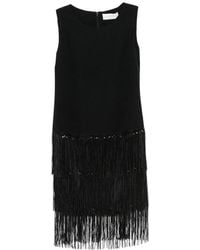 De Santis by Martin Alvarez - Sequin-Embellished Fringed Midi Dress - Lyst