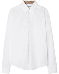 Burberry - Shirt Sam Cotton Poplin - Lyst