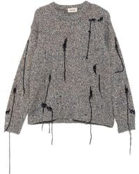Atomo Factory - Distressed Marl-Knit Sweater - Lyst