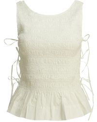 Ganni - Neutrals Tops - Lyst