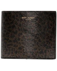 Saint Laurent - Paris East/West Leopard-Print Leather Wallet - Lyst